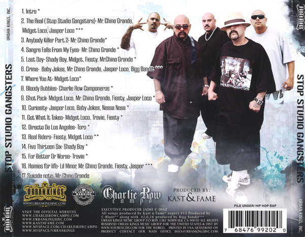Charlie Row Campo - Stop Studio Gangsters Chicano Rap
